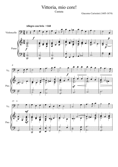 Giacomo Carissimi- Vittoria (Violoncello Solo) (arr. André Laitano)