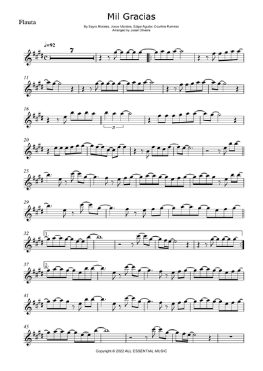Mil Gracias (arr. Josiel Oliveira)