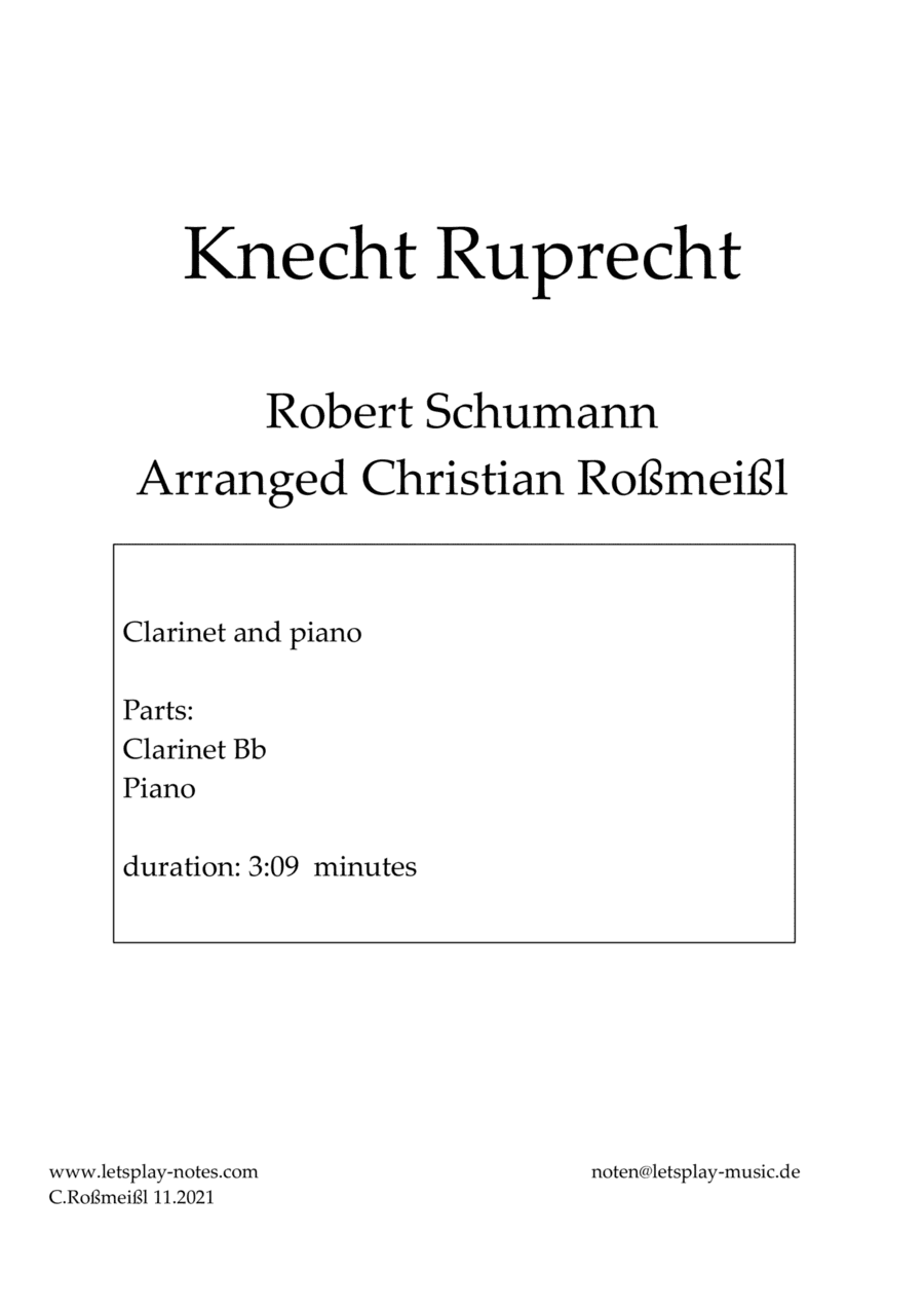 Knecht Rupprecht with Clarinet (arr. Christian Roßmeißl)
