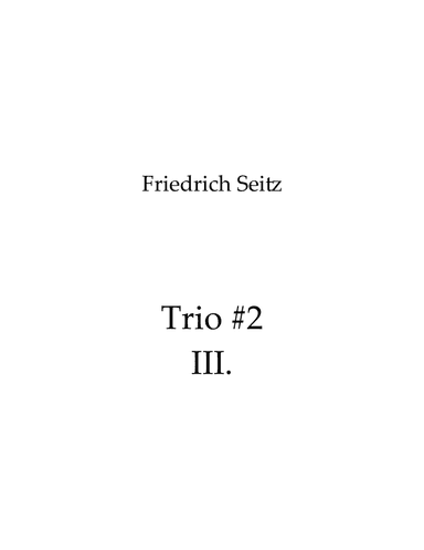 Trio #2 III. Allegro non troppo (arr. Nick Lacanski)