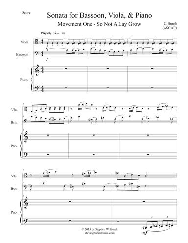 Sonata for Bassoon, Viola, and Piano