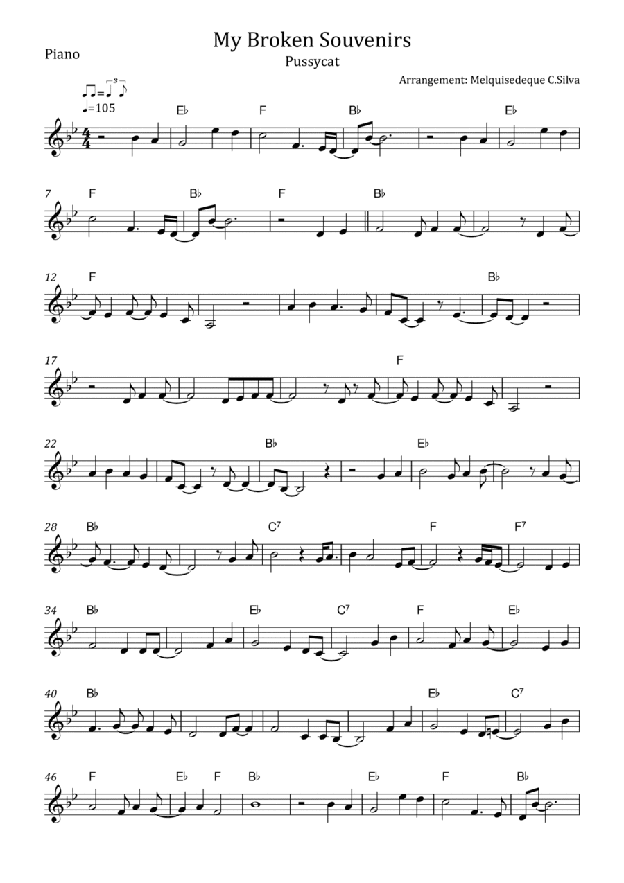 My Broken Souvenirs (arr. Melquisedeque C.Silva)