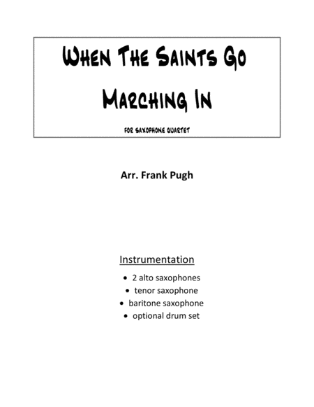 When The Saints Go Marching In (arr. Frank Pugh)