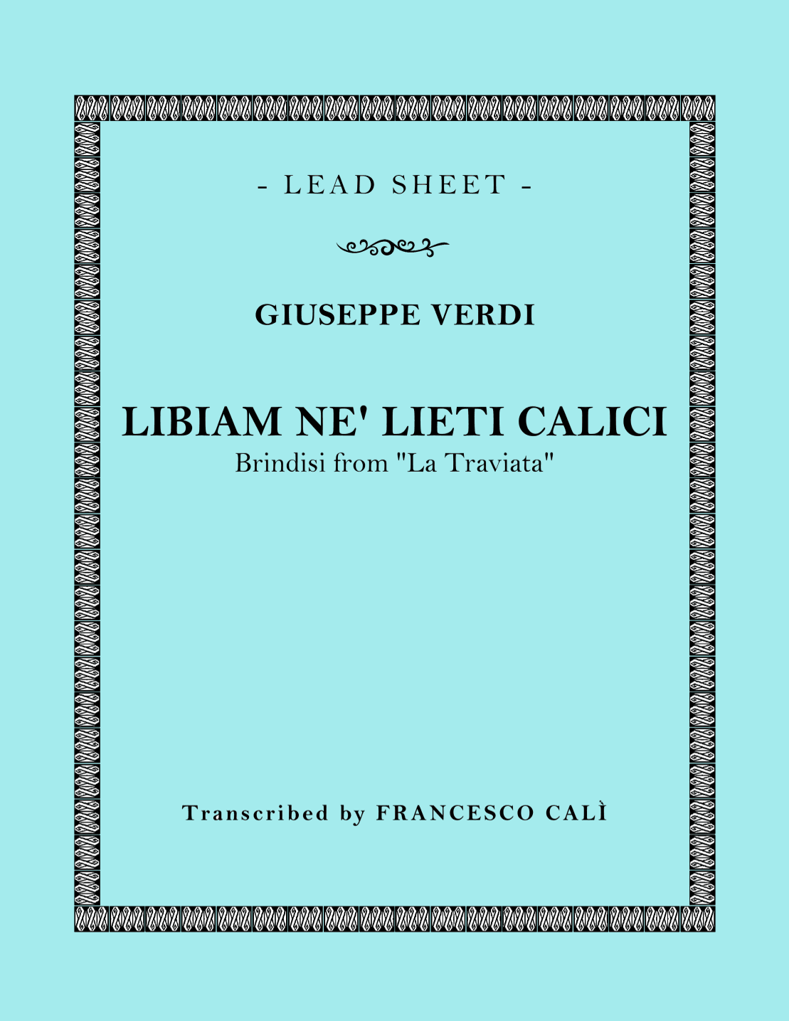 Libiam ne' lieti calici (arr. Francesco Calì)