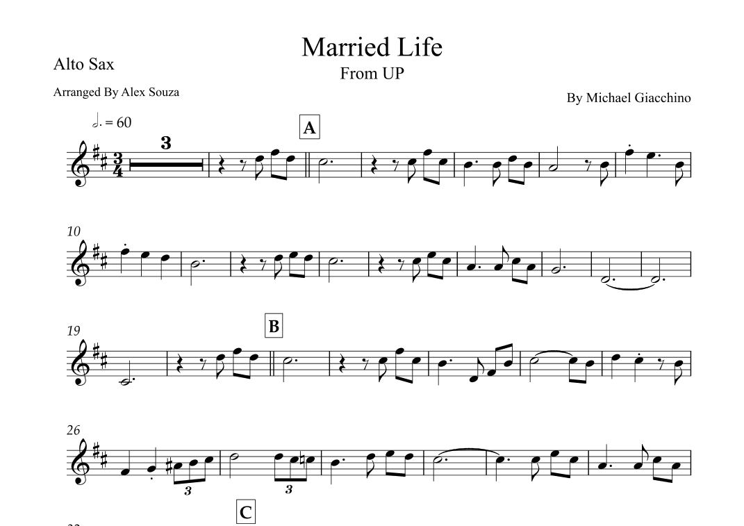 Married Life (arr. Alex Souza)