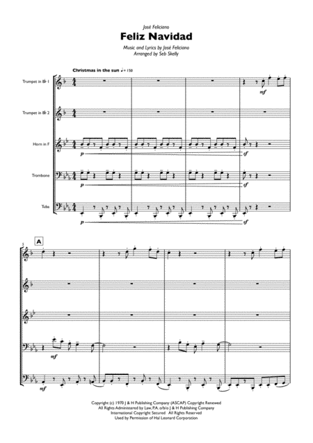 Feliz Navidad (arr. Seb Skelly)