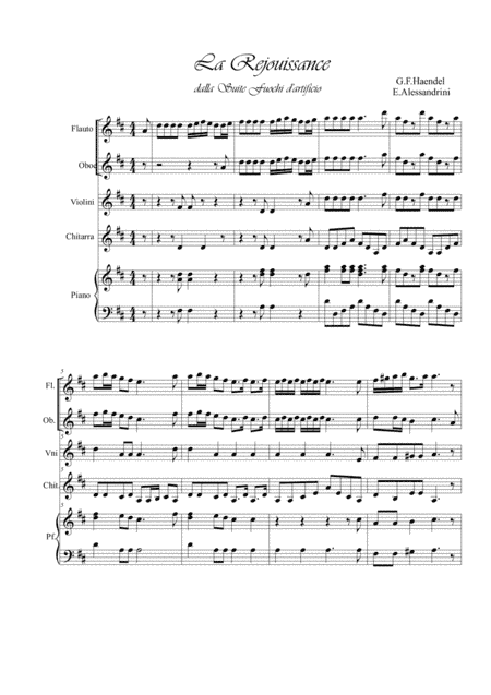 La Rejouissance. Quintet (arr. Ester Alessandrini)