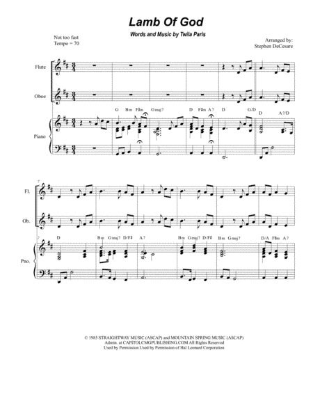 Lamb Of God (arr. Stephen DeCesare)