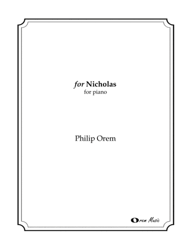 for Nicholas