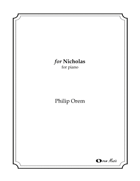 for Nicholas