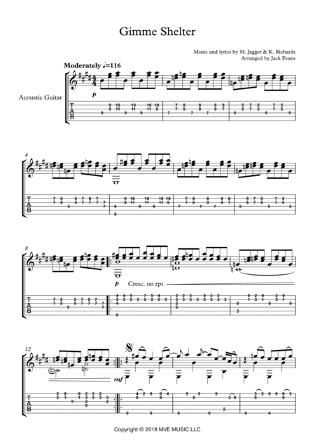 Gimme Shelter (arr. Jack Evans)
