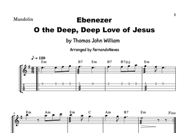 O the Deep, Deep Love of Jesus - Ebenezer (Solo Mandolim) (arr. FERNANDO LUIZ NEVES)