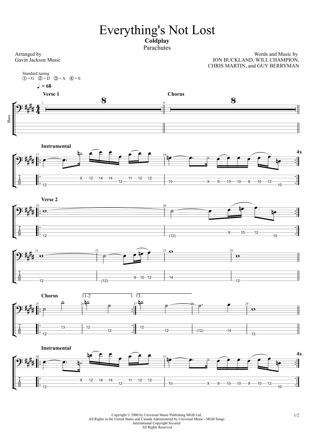 Everything's Not Lost (arr. Gavin Jackson Music)