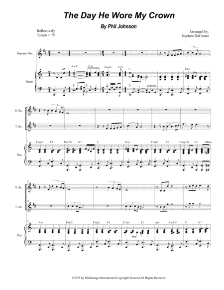 The Day He Wore My Crown (arr. Stephen DeCesare)