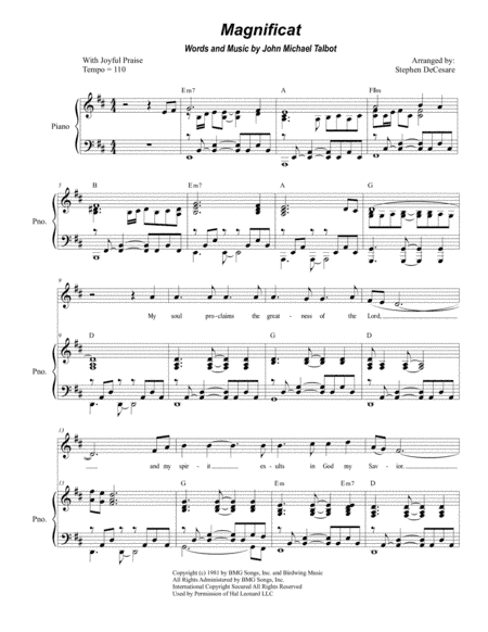 Magnificat (arr. Stephen DeCesare)