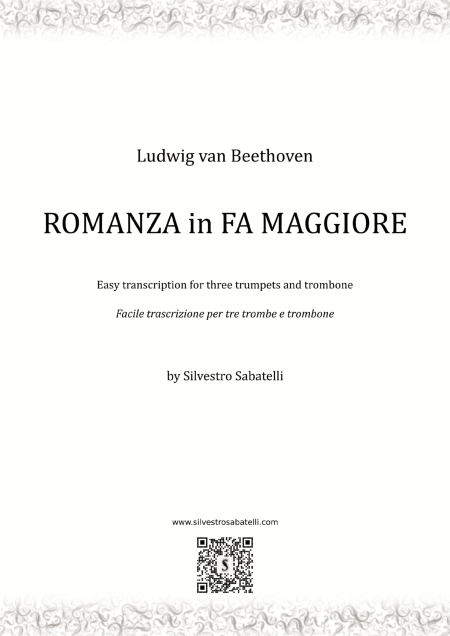 Romance in F major - Romanze in F-Dur (arr. Silvestro Sabatelli)