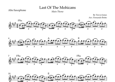 Last Of The Mohicans (main Theme) (arr. Fernando Britto)