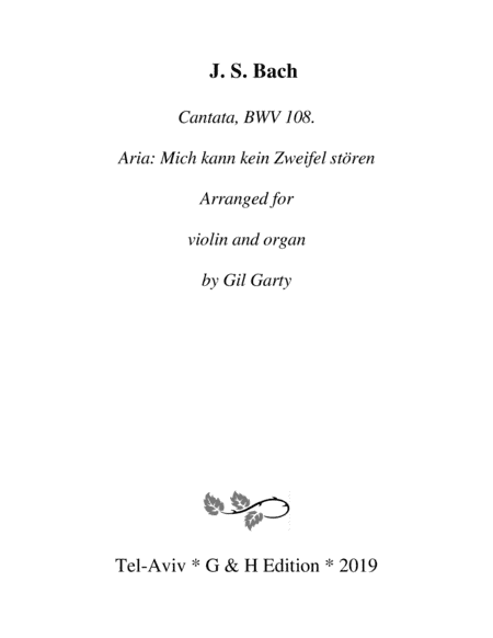 Aria: Mich kann kein Zweifel st (arr. Gil Garty)