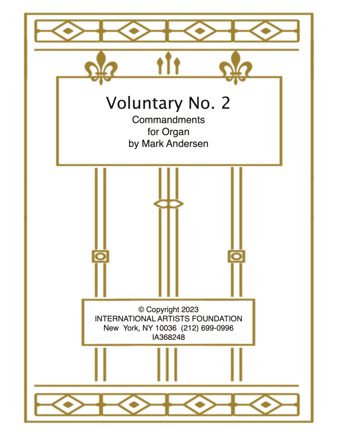 Voluntary No. 2  "Commandments" for organ by Mark Andersen
