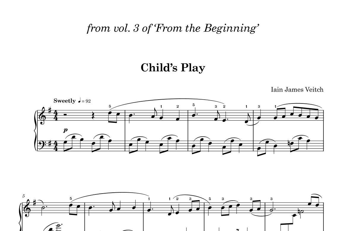 Child's Play (from vol. 3 of From the Beginning)
