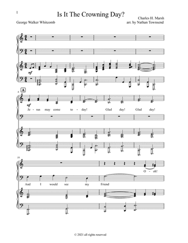Is It the Crowning Day? (arr. Nathan Townsend)