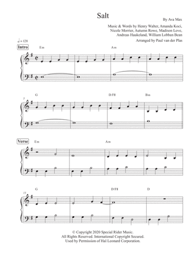 Salt (arr. Paul van der Plas)