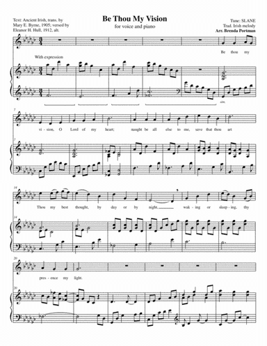 Be Thou My Vision (SLANE), High Voice (arr. Brenda Portman)