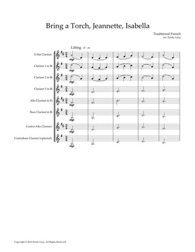Bring a Torch, Jeannette, Isabella (arr. Emily Gray)