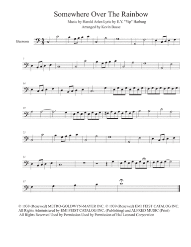 Over The Rainbow (from The Wizard Of Oz) (arr. Kevin Busse)