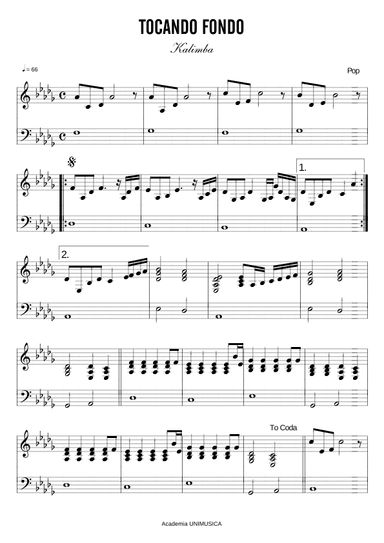 Tocando Fondo (arr. Unimusic Academy (Academia Unimusica))