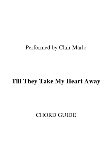 'til They Take My Heart Away (arr. RWM)