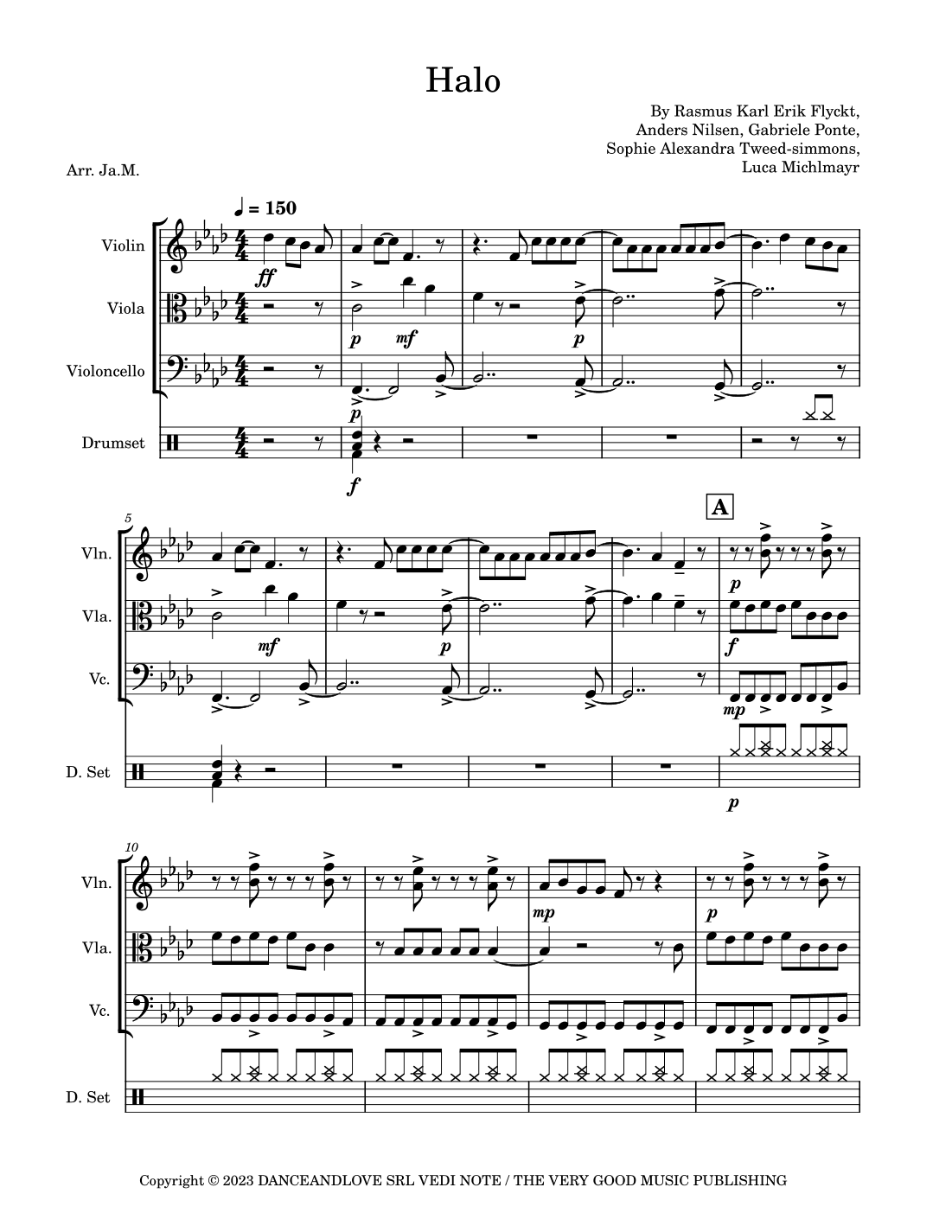 Halo (feat. Pia Maria) (arr. Jaidan Malloy (Ja.M.))