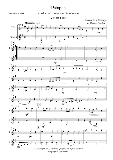 Patapan (arr. Thomas Quigley)