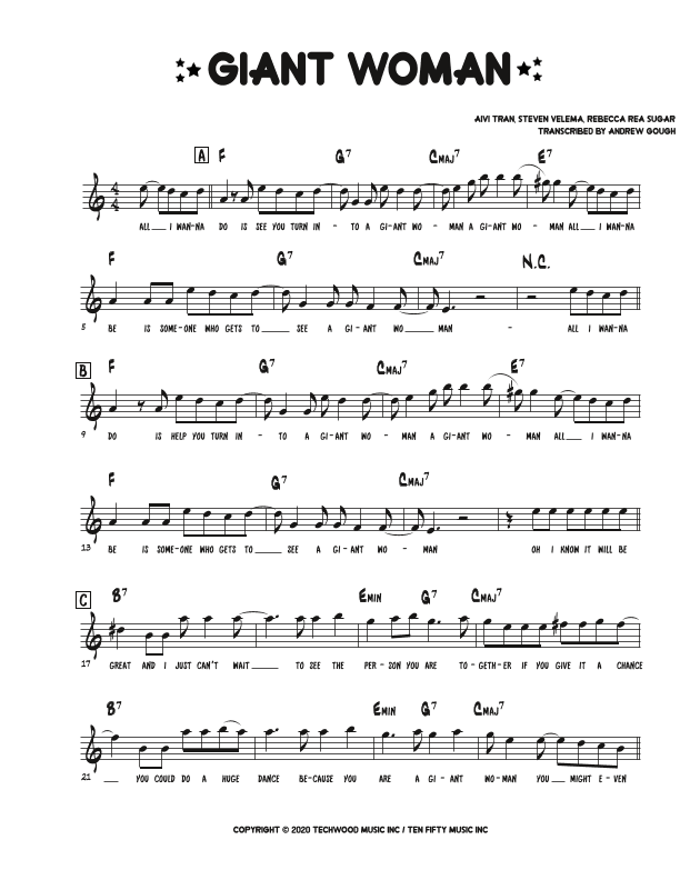 Giant Woman (arr. Andrew Gough)