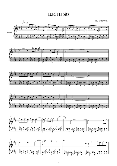 Bad Habits (arr. Ed Sheeran)