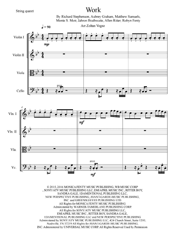 Work (arr. Zoltan Vegso)