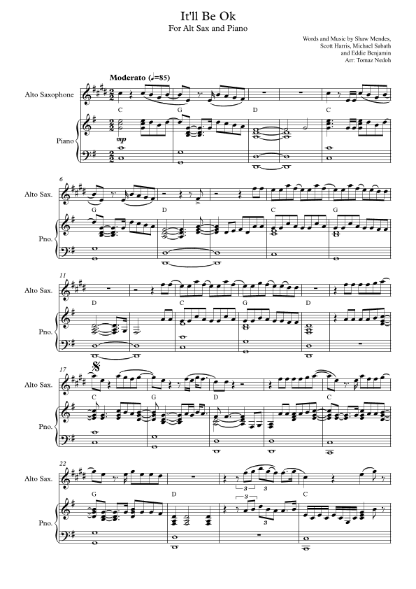 It'll Be Okay (arr. Tomaž Nedoh)