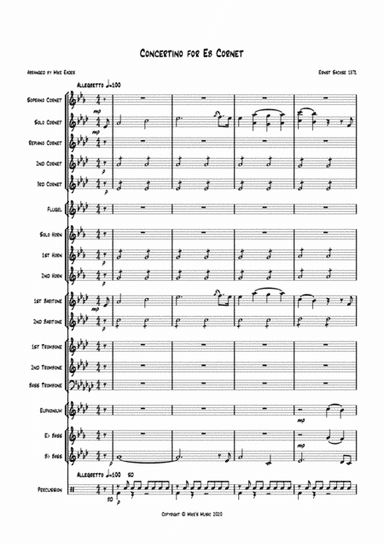 Concertino for Eb Cornet and brass band (arr. Mike Eades)