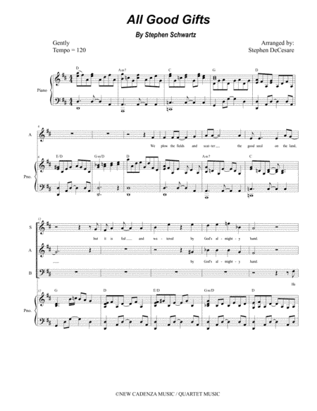 All Good Gifts (arr. Stephen DeCesare)