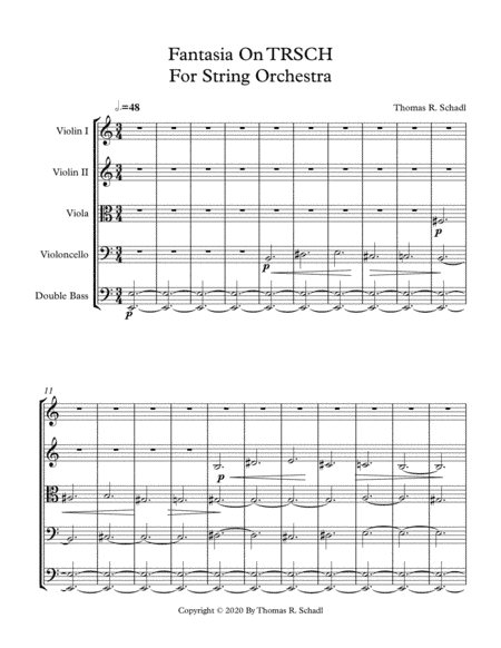 Fantasia On TRSCH For String Orchestra