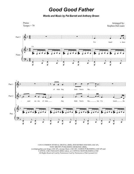 Good Good Father (arr. Stephen DeCesare)
