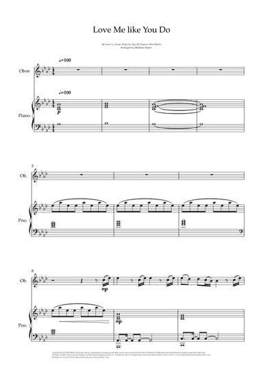 Love Me Like You Do (arr. Matthew pyeon)