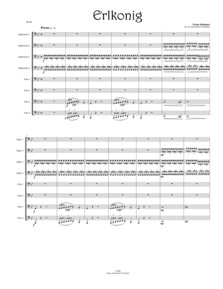 Erlkonig (The Erl King) (arr. Kenneth D. Friedrich)