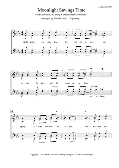 (there Ought To Be A) Moonlight Saving Time (arr. Glenda Lloyd)