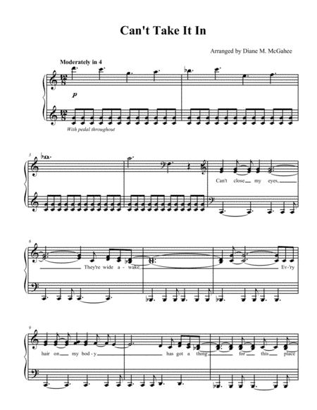 Can't Take It In (movie Version) (arr. Diane M. McGahee)