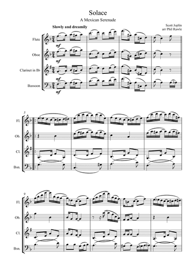 Solace - Wind Quartet (arr. Phil Rawle)