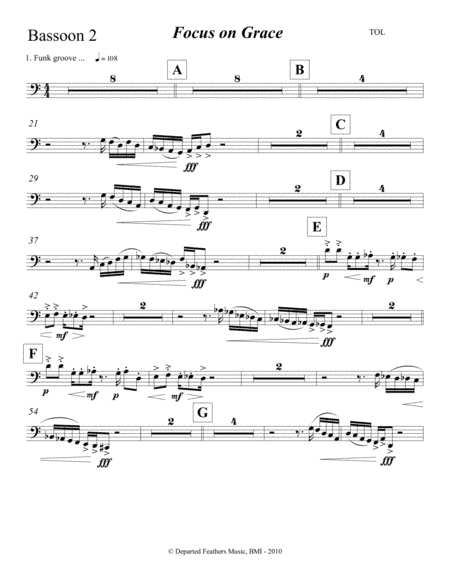 Focus on Grace ... A concerto for jazz saxophone and orchestra (2010) Bassoon 2
