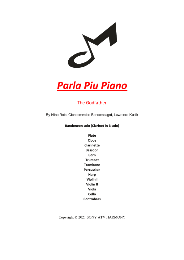 Parla Piu Piano (arr. Marek Czekala)