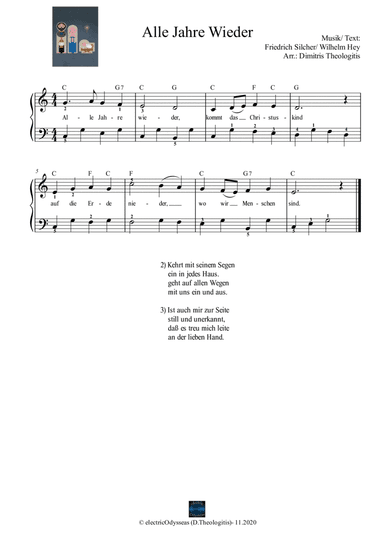 31 German, English and Greek Xmas Songs for Piano with Lyrics (arr. Dimitris Theologitis (electricOdysseas.com))
