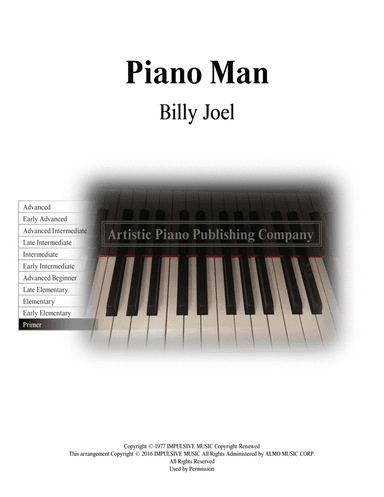 Piano Man (arr. Artistic Piano Publishing)